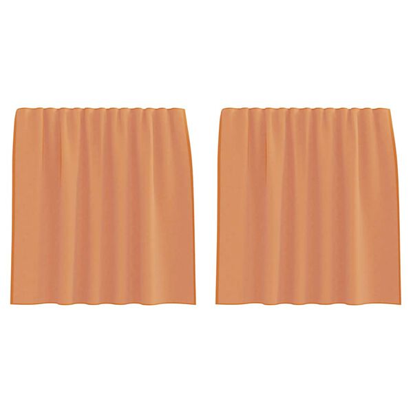 vidaXL voile-gardiner med stanglommer 2 stk terrakotta