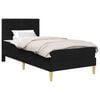 vidaXL Sengeramme med madras Sort 90 x 190 cm Stof