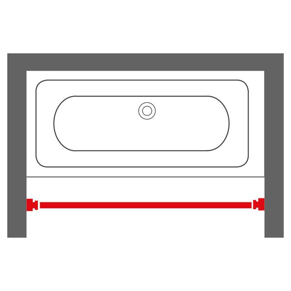 Sealskin teleskopisk badeforhængsstang 185 cm krom