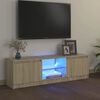 vidaXL tv-bord med LED-lys 120x30x36 cm sonoma-eg