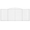 vidaXL buet gabionkurv 400x30x160/180 cm galvaniseret jern