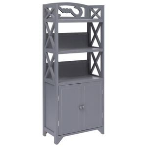 vidaXL badev&aelig;relsesskab 46x24x116 cm kejsertr&aelig; gr&aring;