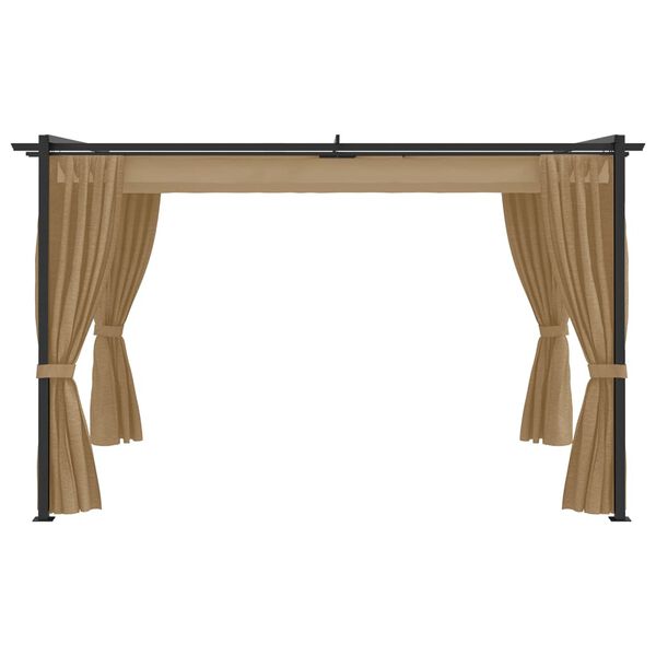 vidaXL pavillon 4x3 m gr&aring;brun