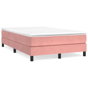 vidaXL Boxspring sengeramme 120x200 cm fl&oslash;jl pink