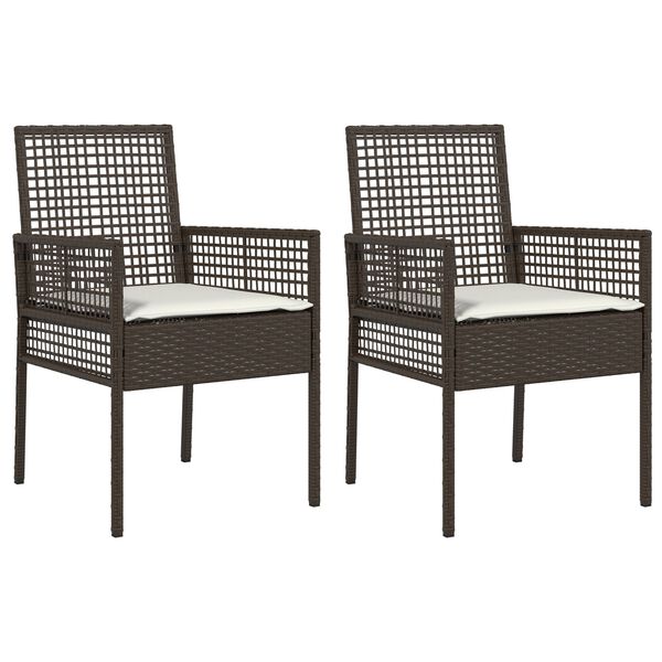 vidaXL Have Stol 2 pcs Brun 53 x 60 x 85 cm polyrattan