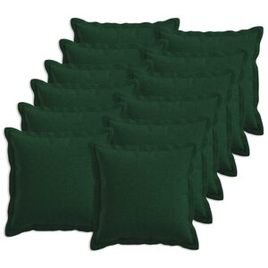 vidaXL Pudebetr&aelig;k 12 stk. HOUTEN M&oslash;rkegr&oslash;n 40 x 40 cm Faux Linned
