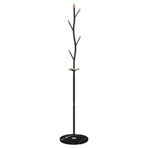 vidaXL stumtjener 177 cm pulverlakeret jern sort