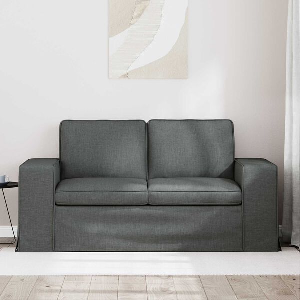 vidaXL Sofa 120cm M&oslash;rkegr&aring; Metal