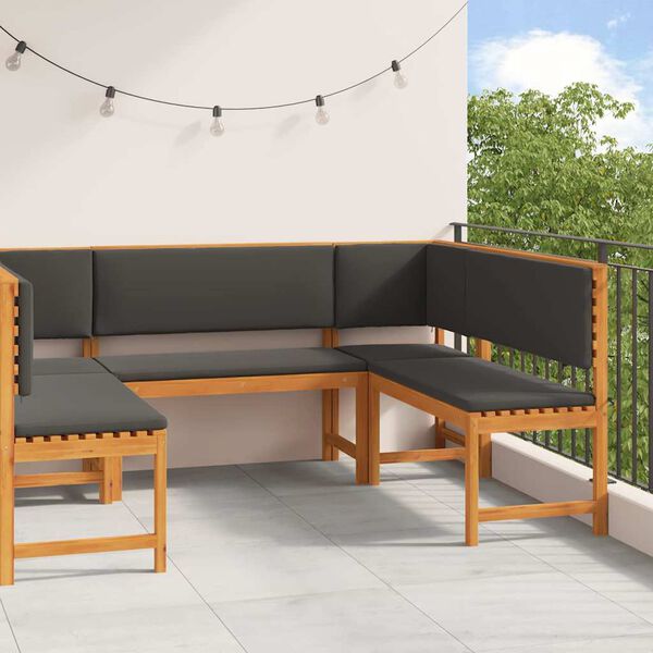 vidaXL Have Bænk Sæt 5 pcs Brun Massivt akacietræ