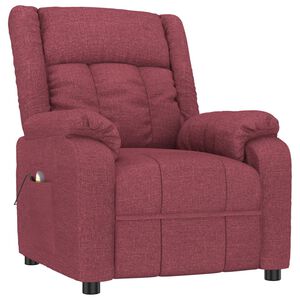 vidaXL massagestol stof vinr&oslash;d