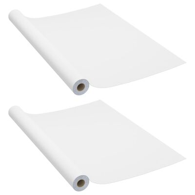 vidaXL selvklæbende møbelfolie 2 stk. 500x90 cm PVC hvid