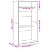 vidaXL Garderobeskab Sort eg 100 x 50 x 200 cm Konstrueret tr&aelig;