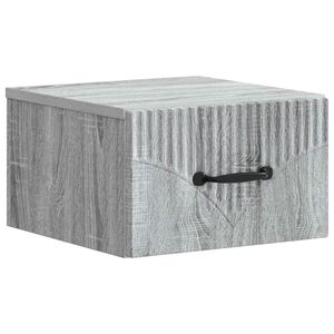 vidaXL V&aelig;gh&aelig;ngt Natbord med skuffe Gr&aring; sonoma-eg 34,5 x 33 x 20 cm