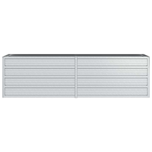 vidaXL højbed 160x40x45 cm galvaniseret stål sølvfarvet