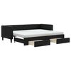 vidaXL daybed med udtr&aelig;k og skuffer 80x200 cm stof sort