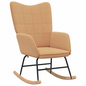 vidaXL Gyngestol Beige Sherpa-stof