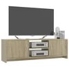 vidaXL tv-bord 120x30x37,5 cm konstrueret træ sonoma-eg