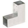 vidaXL stolpebeslag L-form 71x71 mm galvaniseret metal