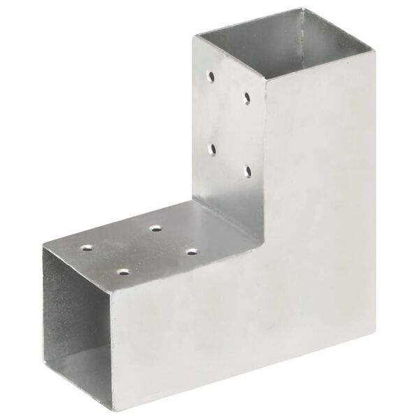 vidaXL stolpebeslag L-form 71x71 mm galvaniseret metal