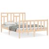 vidaXL sengeramme uden madras 140x190 cm massivt fyrretr&aelig;