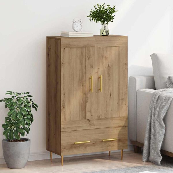 vidaXL Highboard Artisan Egetr&aelig; 69,5 x 31 x 115 cm Konstrueret tr&aelig;