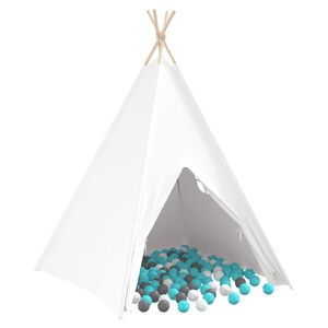 vidaXL Teepee Telt Hvid 120 x 120 x 150 cm Stof og Plast