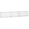 vidaXL gabionv&aelig;g med d&aelig;ksler galvaniseret st&aring;l 300 x 50 x 50 cm