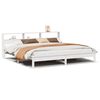 vidaXL sengeramme uden madras 200x200 cm massivt fyrretr&aelig; hvid
