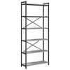 vidaXL Bogreol 80 x 30 x 189,5 cm Konstrueret tr&aelig; Gr&aring; sonoma-eg
