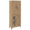 vidaXL Highboard Artisan Egetr&aelig; 69,5 x 34 x 180 cm Konstrueret tr&aelig;