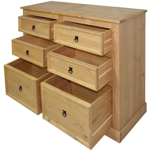 vidaXL skænk 110x43x81 cm Corona-serie mexikansk fyrretræ