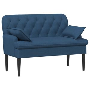 vidaXL L&aelig;nestol med knap tufting Bl&aring; 111 x 68 x 80 cm Stof