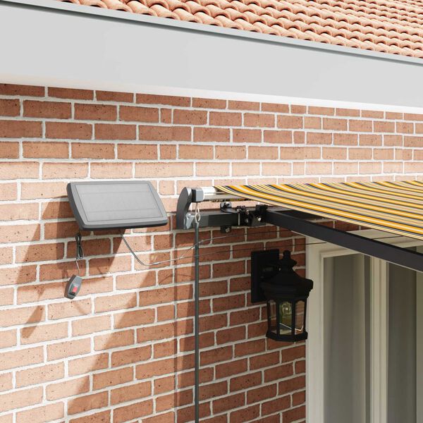 vidaXL Utr&aelig;kkelig Markise Flerfarvet 500 &times;300 cm Stof