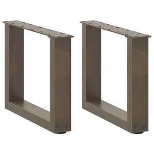 vidaXL sofabordsben U-formet 2 stk. naturst&aring;l 30x(30-31) cm st&aring;l