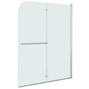 vidaXL foldbar brusekabine 2 paneler ESG 95x140 cm