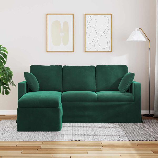 vidaXL Sofa M&oslash;rkegr&oslash;n