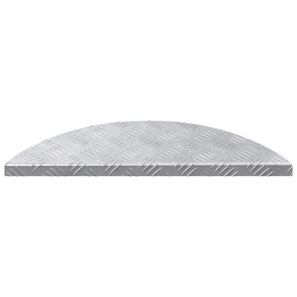 vidaXL Trappe Tread Halvm&aring;ne 10 pcs S&oslash;lv 60 x 18 cm Aluminium
