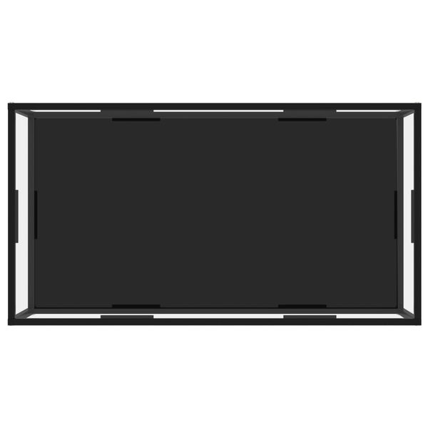 vidaXL konsolbord 120x60x35 cm h&aelig;rdet glas transparent og sort