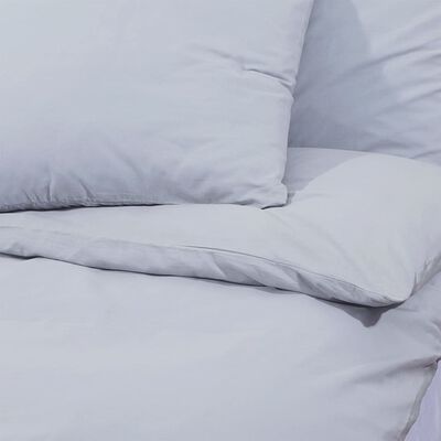 vidaXL sengetøj 200x200 cm bomuld grå