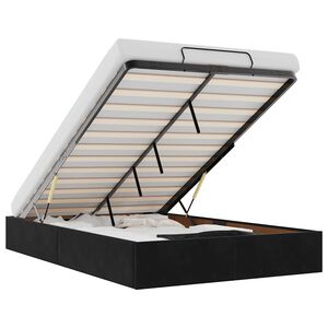 vidaXL osmannisk sengeramme uden madras 120x200 cm fl&oslash;jl sort