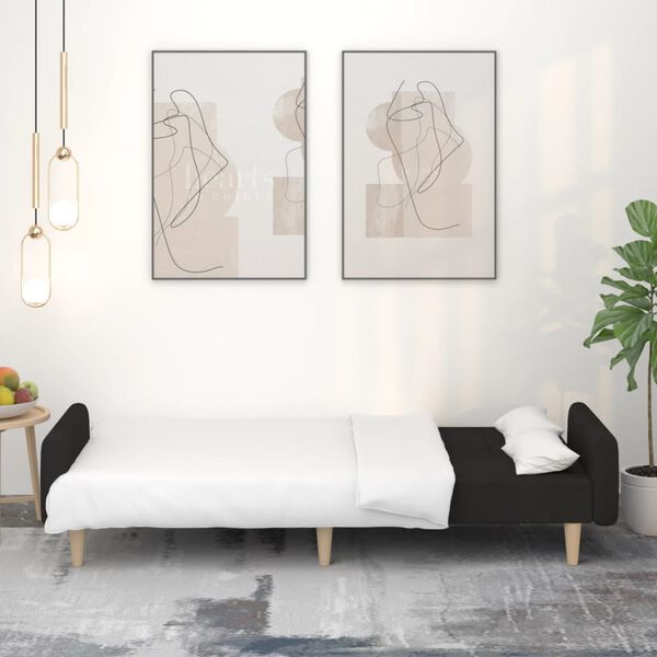 vidaXL 2-personers sovesofa stof sort