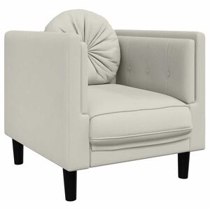 vidaXL sofastol med hynde velour cremefarvet