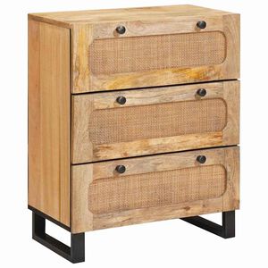 vidaXL Sideboard Brun 60 x 33 x 75 cm Massivt mangotr&aelig;