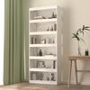 vidaXL bogreol/rumdeler 80x30x199,5 cm massivt fyrretr&aelig; hvid