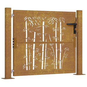 vidaXL havel&aring;ge 100x75 cm cortenst&aring;l bambusdesign