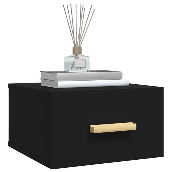 vidaXL v&aelig;gh&aelig;ngte sengeborde 2 stk. 35x35x20 cm sort