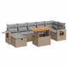 vidaXL sofas&aelig;t til haven 5 dele med hynder polyrattan og akacie beige