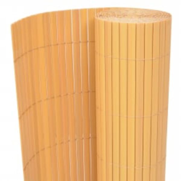 vidaXL dobbeltsidet havehegn 110x500 cm gul