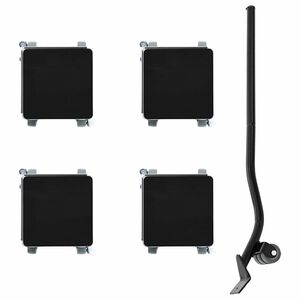 vidaXL m&oslash;belruller 4 stk. med l&oslash;fteanordning 13,5x13,5x6 cm st&aring;l 1300 kg