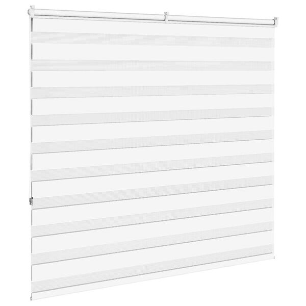 vidaXL zebragardin hvid 155x150 cm stofbredde 150,9 cm polyester